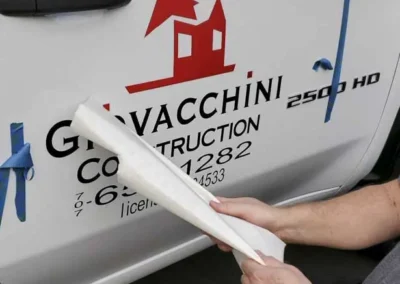vinyl decal for business on door or van